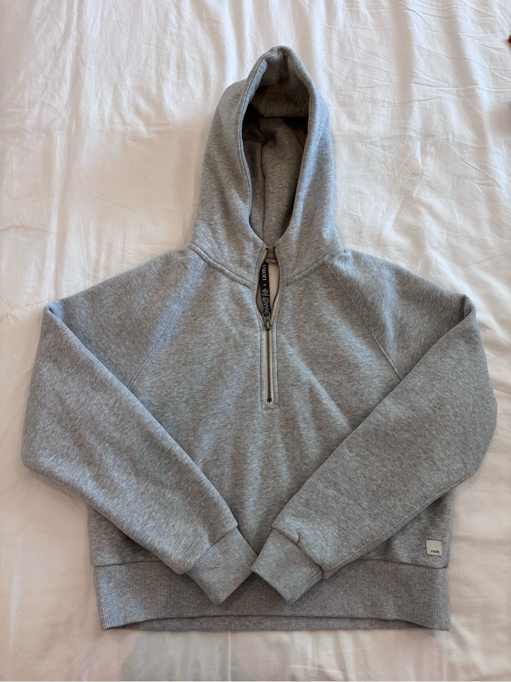 Vuori Light Gray Half-Zip Pullover Hoodie - Picture 2 of 5